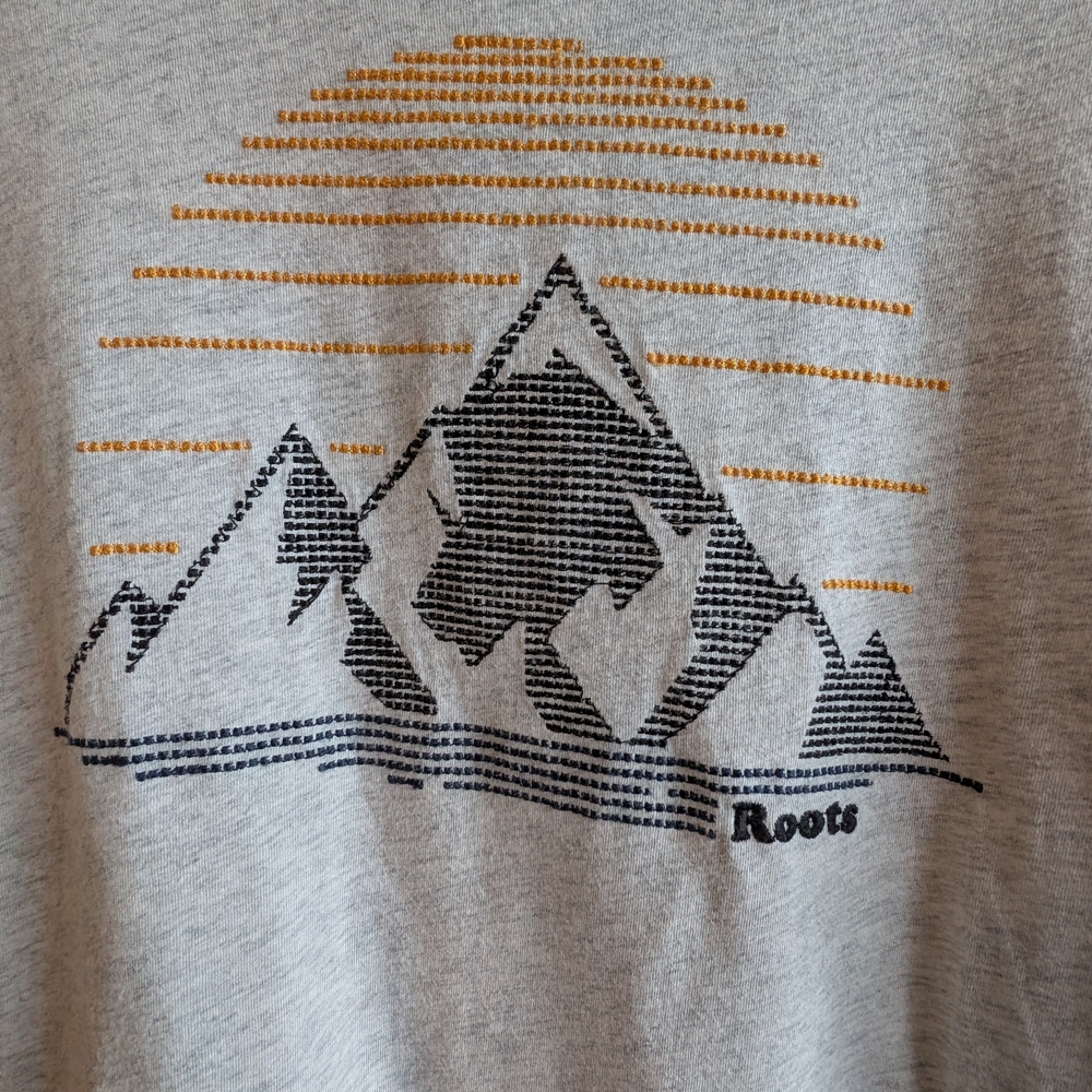 Roots Heather Gray Logo T-Shirt
